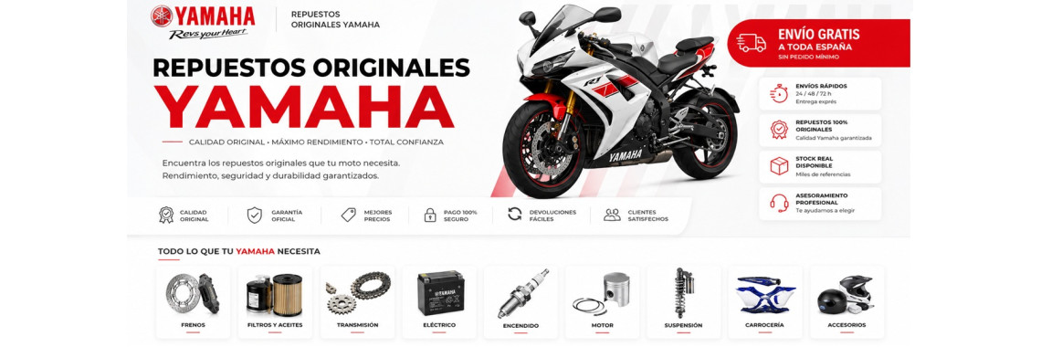 repuestos nuevos de moto Yamaha